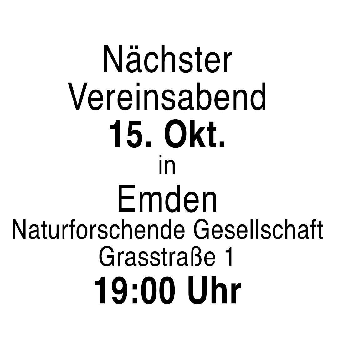 Unser nächster Vereinabend